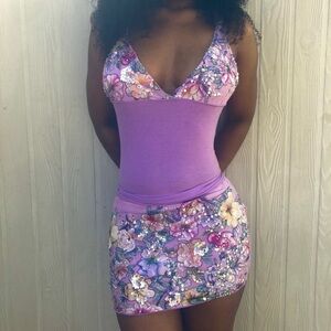 Floral Purple Dress